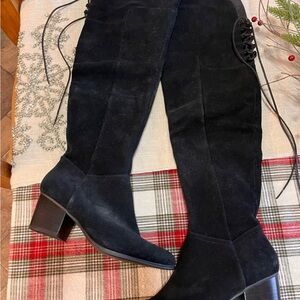 Black Suede over Knee-High Boots by Aldo sz 8